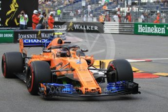 World © Octane Photographic Ltd. Formula 1 – Monaco GP - Practice 2. McLaren MCL33 – Stoffel Vandoorne. Monte-Carlo. Thursday 24th May 2018.