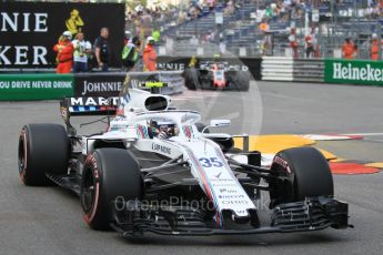 World © Octane Photographic Ltd. Formula 1 – Monaco GP - Practice 2. Williams Martini Racing FW41 – Sergey Sirotkin and Haas F1 Team VF-18 – Kevin Magnussen. Monte-Carlo. Thursday 24th May 2018.