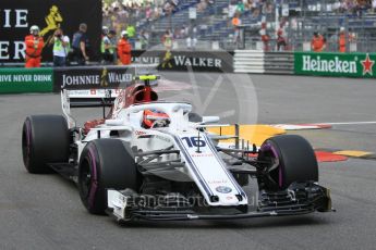World © Octane Photographic Ltd. Formula 1 – Monaco GP - Practice 2. Alfa Romeo Sauber F1 Team C37 – Charles Leclerc. Monte-Carlo. Thursday 24th May 2018.