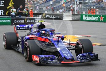 World © Octane Photographic Ltd. Formula 1 – Monaco GP - Practice 2. Scuderia Toro Rosso STR13 – Pierre Gasly. Monte-Carlo. Thursday 24th May 2018.