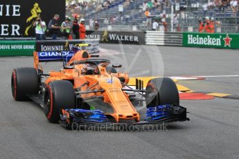 World © Octane Photographic Ltd. Formula 1 – Monaco GP - Practice 2. McLaren MCL33 – Fernando Alonso. Monte-Carlo. Thursday 24th May 2018.