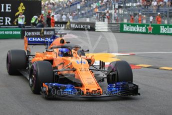 World © Octane Photographic Ltd. Formula 1 – Monaco GP - Practice 2. McLaren MCL33 – Fernando Alonso. Monte-Carlo. Thursday 24th May 2018.