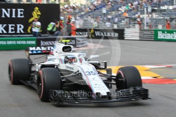 World © Octane Photographic Ltd. Formula 1 – Monaco GP - Practice 2. Williams Martini Racing FW41 – Sergey Sirotkin. Monte-Carlo. Thursday 24th May 2018.