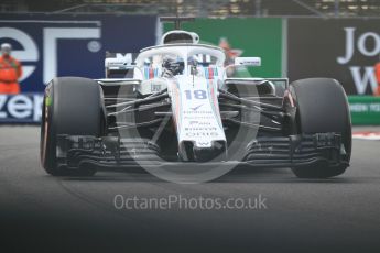 World © Octane Photographic Ltd. Formula 1 – Monaco GP - Practice 2. Williams Martini Racing FW41 – Lance Stroll. Monte-Carlo. Thursday 24th May 2018.