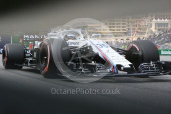 World © Octane Photographic Ltd. Formula 1 – Monaco GP - Practice 2. Williams Martini Racing FW41 – Sergey Sirotkin. Monte-Carlo. Thursday 24th May 2018.