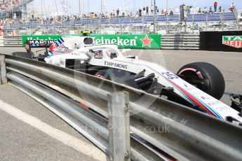 World © Octane Photographic Ltd. Formula 1 – Monaco GP - Practice 2. Williams Martini Racing FW41 – Sergey Sirotkin. Monte-Carlo. Thursday 24th May 2018.