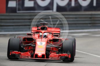 World © Octane Photographic Ltd. Formula 1 – Monaco GP - Practice 2. Scuderia Ferrari SF71-H – Sebastian Vettel. Monte-Carlo. Thursday 24th May 2018.