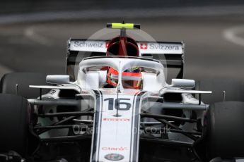 World © Octane Photographic Ltd. Formula 1 – Monaco GP - Practice 2. Alfa Romeo Sauber F1 Team C37 – Charles Leclerc. Monte-Carlo. Thursday 24th May 2018.