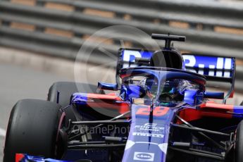 World © Octane Photographic Ltd. Formula 1 – Monaco GP - Practice 2. Scuderia Toro Rosso STR13 – Brendon Hartley. Monte-Carlo. Thursday 24th May 2018.