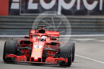 World © Octane Photographic Ltd. Formula 1 – Monaco GP - Practice 2. Scuderia Ferrari SF71-H – Sebastian Vettel. Monte-Carlo. Thursday 24th May 2018.