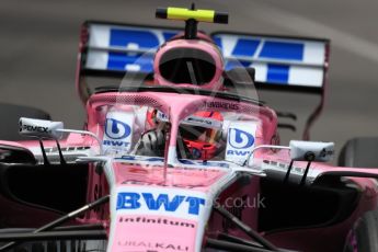 World © Octane Photographic Ltd. Formula 1 – Monaco GP - Practice 2. Sahara Force India VJM11 - Esteban Ocon. Monte-Carlo. Thursday 24th May 2018.