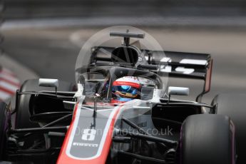 World © Octane Photographic Ltd. Formula 1 – Monaco GP - Practice 2. Haas F1 Team VF-18 – Romain Grosjean. Monte-Carlo. Thursday 24th May 2018.