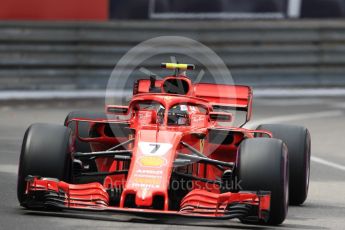 World © Octane Photographic Ltd. Formula 1 – Monaco GP - Practice 2. Scuderia Ferrari SF71-H – Kimi Raikkonen. Monte-Carlo. Thursday 24th May 2018.