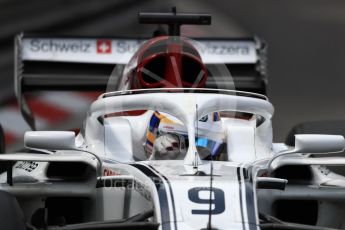 World © Octane Photographic Ltd. Formula 1 – Monaco GP - Practice 2. Alfa Romeo Sauber F1 Team C37 – Marcus Ericsson. Monte-Carlo. Thursday 24th May 2018.