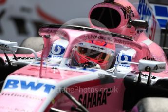 World © Octane Photographic Ltd. Formula 1 – Monaco GP - Practice 2. Sahara Force India VJM11 - Esteban Ocon. Monte-Carlo. Thursday 24th May 2018.