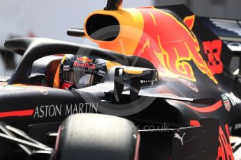 World © Octane Photographic Ltd. Formula 1 – Monaco GP - Practice 2. Aston Martin Red Bull Racing TAG Heuer RB14 – Max Verstappen. Monte-Carlo. Thursday 24th May 2018.