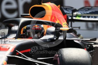 World © Octane Photographic Ltd. Formula 1 – Monaco GP - Practice 2. Aston Martin Red Bull Racing TAG Heuer RB14 – Max Verstappen. Monte-Carlo. Thursday 24th May 2018.