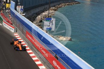 World © Octane Photographic Ltd. Formula 1 – Monaco GP - Practice 2. McLaren MCL33 – Stoffel Vandoorne. Monte-Carlo. Thursday 24th May 2018.