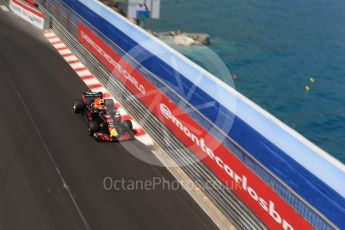 World © Octane Photographic Ltd. Formula 1 – Monaco GP - Practice 2. Aston Martin Red Bull Racing TAG Heuer RB14 – Max Verstappen. Monte-Carlo. Thursday 24th May 2018.