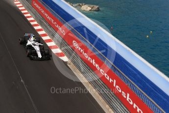 World © Octane Photographic Ltd. Formula 1 – Monaco GP - Practice 2. Williams Martini Racing FW41 – Sergey Sirotkin. Monte-Carlo. Thursday 24th May 2018.