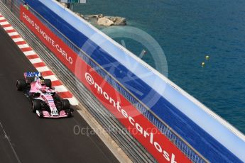 World © Octane Photographic Ltd. Formula 1 – Monaco GP - Practice 2. Sahara Force India VJM11 - Esteban Ocon. Monte-Carlo. Thursday 24th May 2018.