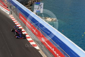 World © Octane Photographic Ltd. Formula 1 – Monaco GP - Practice 2. Scuderia Toro Rosso STR13 – Pierre Gasly. Monte-Carlo. Thursday 24th May 2018.