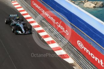 World © Octane Photographic Ltd. Formula 1 – Monaco GP - Practice 2. Mercedes AMG Petronas Motorsport AMG F1 W09 EQ Power+ - Valtteri Bottas. Monte-Carlo. Thursday 24th May 2018.