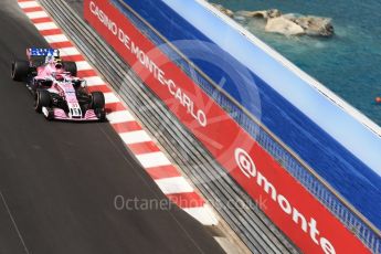 World © Octane Photographic Ltd. Formula 1 – Monaco GP - Practice 2. Sahara Force India VJM11 - Esteban Ocon. Monte-Carlo. Thursday 24th May 2018.