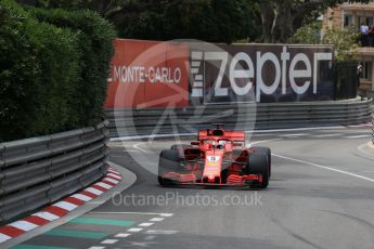 World © Octane Photographic Ltd. Formula 1 – Monaco GP - Practice 2. Scuderia Ferrari SF71-H – Sebastian Vettel. Monte-Carlo. Thursday 24th May 2018.