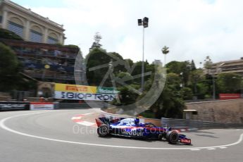 World © Octane Photographic Ltd. Formula 1 – Monaco GP - Practice 2. Scuderia Toro Rosso STR13 – Pierre Gasly. Monte-Carlo. Thursday 24th May 2018.