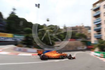 World © Octane Photographic Ltd. Formula 1 – Monaco GP - Practice 2. McLaren MCL33 – Stoffel Vandoorne. Monte-Carlo. Thursday 24th May 2018.