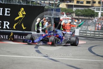 World © Octane Photographic Ltd. Formula 1 – Monaco GP - Qualifying. Scuderia Toro Rosso STR13 – Brendon Hartley. Monte-Carlo. Saturday 26th May 2018.