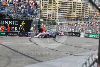 World © Octane Photographic Ltd. Formula 1 – Monaco GP - Qualifying. Sahara Force India VJM11 - Sergio Perez. Monte-Carlo. Saturday 26th May 2018.