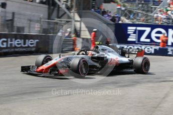 World © Octane Photographic Ltd. Formula 1 – Monaco GP - Qualifying. Haas F1 Team VF-18 – Kevin Magnussen. Monte-Carlo. Saturday 26th May 2018.