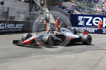 World © Octane Photographic Ltd. Formula 1 – Monaco GP - Qualifying. Haas F1 Team VF-18 – Kevin Magnussen. Monte-Carlo. Saturday 26th May 2018.