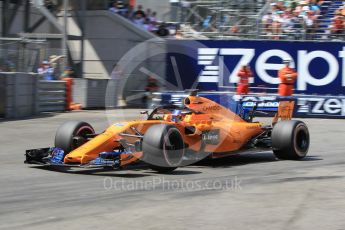 World © Octane Photographic Ltd. Formula 1 – Monaco GP - Qualifying. McLaren MCL33 – Fernando Alonso. Monte-Carlo. Saturday 26th May 2018.