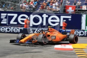 World © Octane Photographic Ltd. Formula 1 – Monaco GP - Qualifying. McLaren MCL33 – Stoffel Vandoorne. Monte-Carlo. Saturday 26th May 2018.