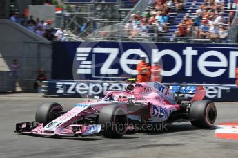 World © Octane Photographic Ltd. Formula 1 – Monaco GP - Qualifying. Sahara Force India VJM11 - Esteban Ocon. Monte-Carlo. Saturday 26th May 2018.