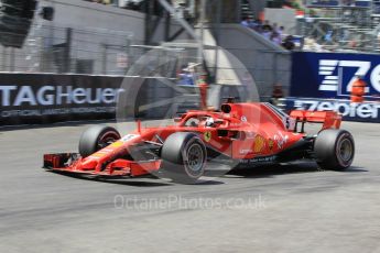 World © Octane Photographic Ltd. Formula 1 – Monaco GP - Qualifying. Scuderia Ferrari SF71-H – Sebastian Vettel. Monte-Carlo. Saturday 26th May 2018.