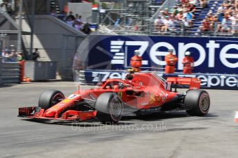 World © Octane Photographic Ltd. Formula 1 – Monaco GP - Qualifying. Scuderia Ferrari SF71-H – Kimi Raikkonen. Monte-Carlo. Saturday 26th May 2018.