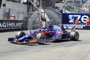 World © Octane Photographic Ltd. Formula 1 – Monaco GP - Qualifying. Scuderia Toro Rosso STR13 – Brendon Hartley. Monte-Carlo. Saturday 26th May 2018.