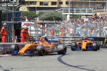 World © Octane Photographic Ltd. Formula 1 – Monaco GP - Qualifying. McLaren MCL33 – Fernando Alonso and Stoffel Vandoorne. Monte-Carlo. Saturday 26th May 2018.