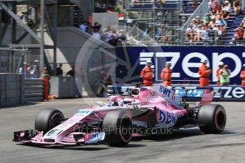 World © Octane Photographic Ltd. Formula 1 – Monaco GP - Qualifying. Sahara Force India VJM11 - Sergio Perez. Monte-Carlo. Saturday 26th May 2018.