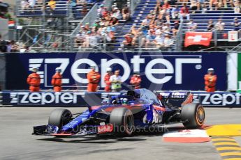 World © Octane Photographic Ltd. Formula 1 – Monaco GP - Qualifying. Scuderia Toro Rosso STR13 – Brendon Hartley. Monte-Carlo. Saturday 26th May 2018.