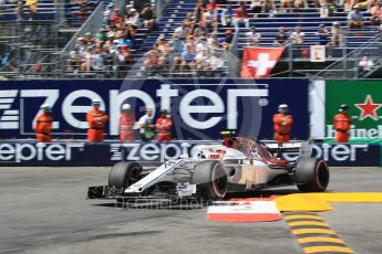 World © Octane Photographic Ltd. Formula 1 – Monaco GP - Qualifying. Alfa Romeo Sauber F1 Team C37 – Charles Leclerc. Monte-Carlo. Saturday 26th May 2018.