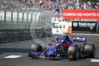 World © Octane Photographic Ltd. Formula 1 – Monaco GP - Qualifying. Scuderia Toro Rosso STR13 – Brendon Hartley. Monte-Carlo. Saturday 26th May 2018.