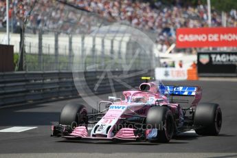 World © Octane Photographic Ltd. Formula 1 – Monaco GP - Qualifying. Sahara Force India VJM11 - Esteban Ocon. Monte-Carlo. Saturday 26th May 2018.
