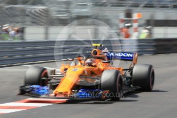 World © Octane Photographic Ltd. Formula 1 – Monaco GP - Qualifying. McLaren MCL33 – Stoffel Vandoorne. Monte-Carlo. Saturday 26th May 2018.