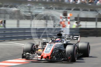 World © Octane Photographic Ltd. Formula 1 – Monaco GP - Qualifying. Haas F1 Team VF-18 – Romain Grosjean. Monte-Carlo. Saturday 26th May 2018.