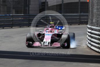 World © Octane Photographic Ltd. Formula 1 – Monaco GP - Qualifying. Sahara Force India VJM11 - Esteban Ocon. Monte-Carlo. Saturday 26th May 2018.